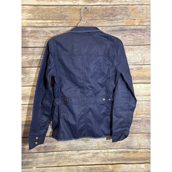 J. Crew The Downtown Field Jacket Navy Utility Four Pocket Full Zip Size S Small - Picture 4 of 6